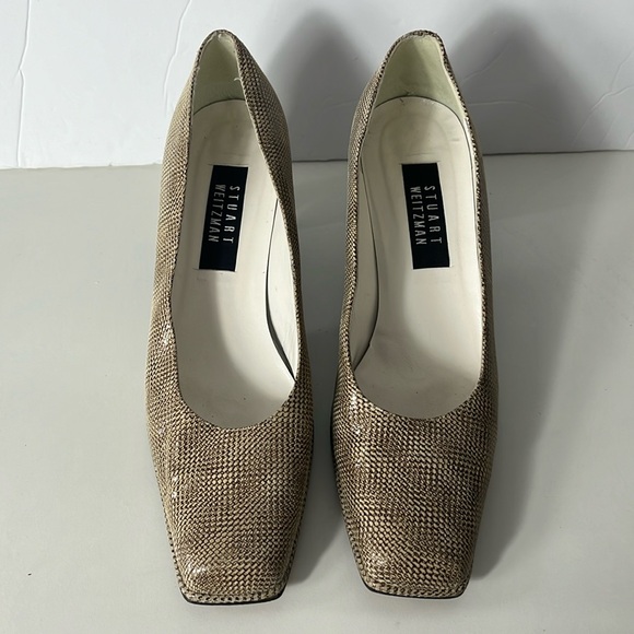 Stuart Weitzman Matrix Block Heels Square Toe Women’s 9 - Picture 2 of 9